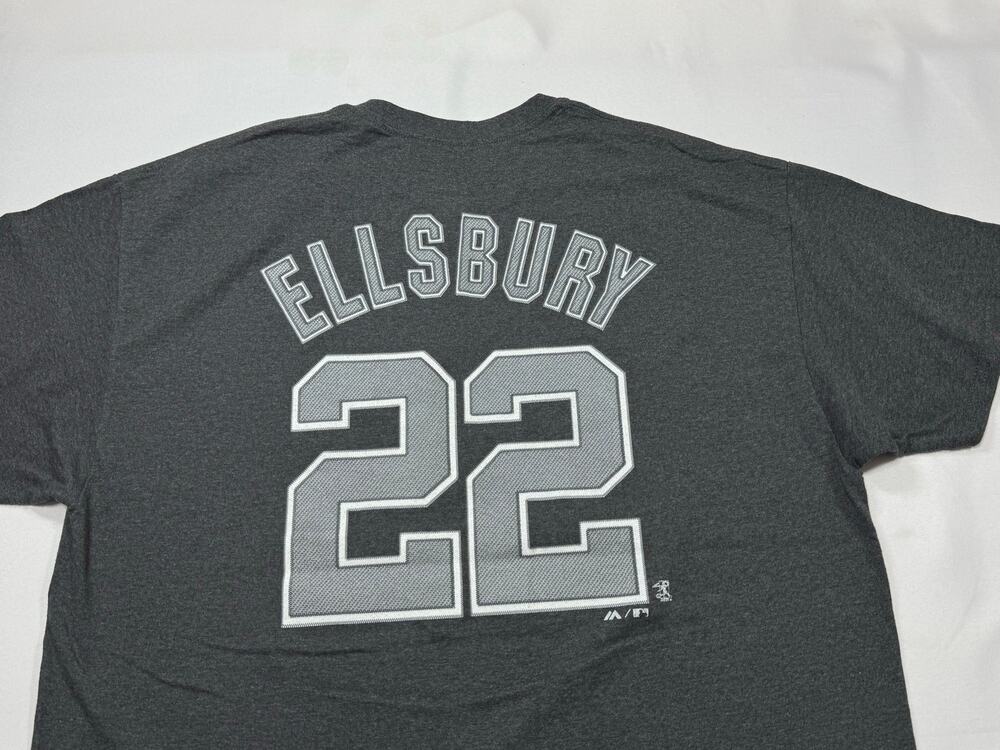 Majestic Athletic New York Yankees Jacoby Ellsbury Gray MLB Shirt Men’s Size XL